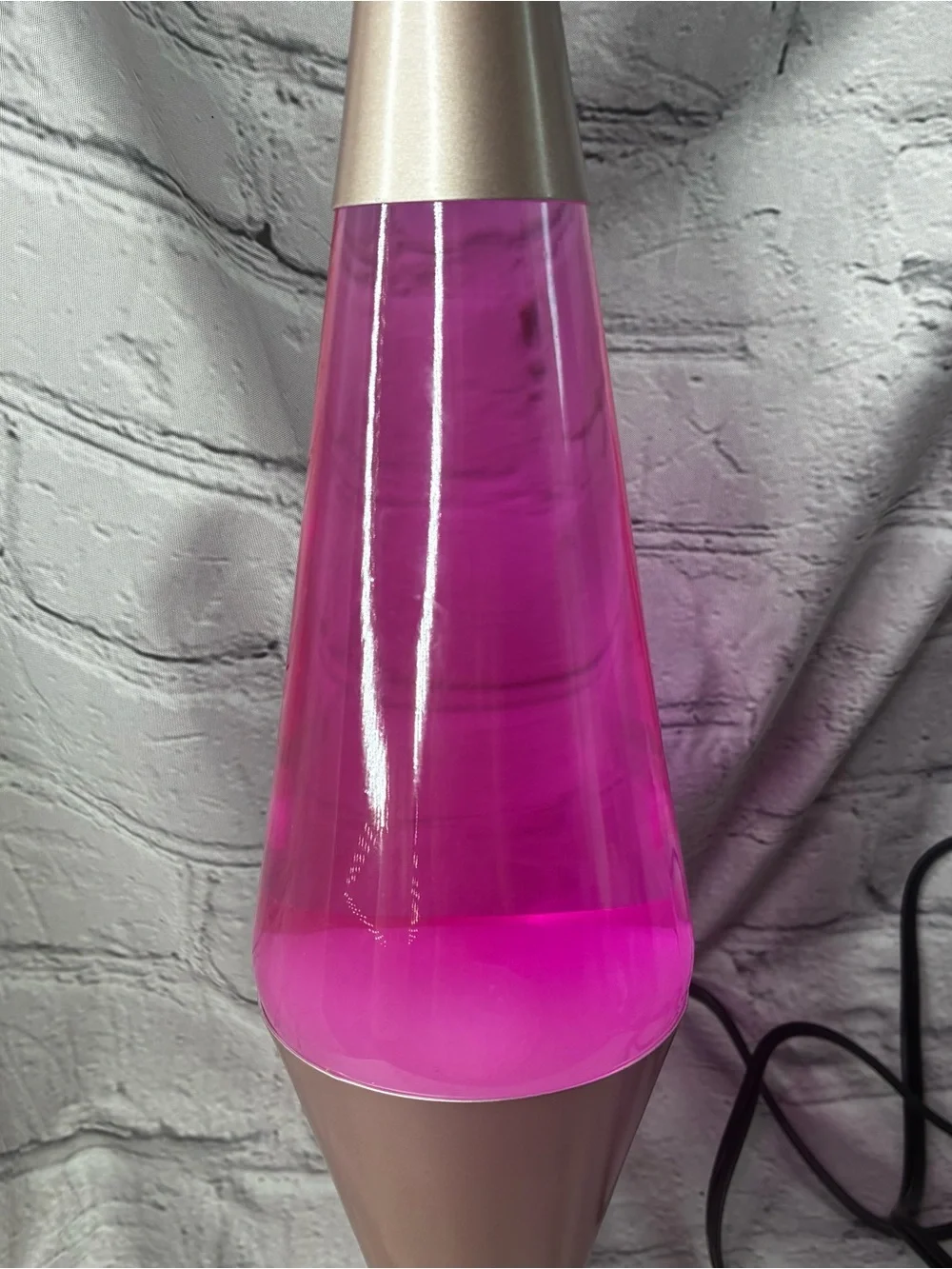 Pink Lava Lamp with Rose Gold Base - Decorative Home Accent